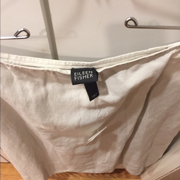 EILEEN FISHER Silk+ Linen A-line Ivory Skirt  - XL-NWT - Picture 2 of 4